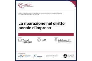 ASGP - La riparazione nel diritto penale d’impresa