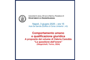 Comportamento umano e qualificazione giuridica
