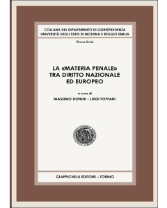 La materia penale tra diritto nazionale ed europeo