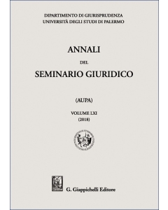Annali del seminario giuridico dell'Università di Palermo, vol. LXI