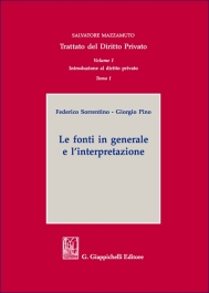 Tomo I. Le fonti in generale e l'interpretazione