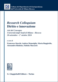 Research Colloquium. Diritto e innovazione