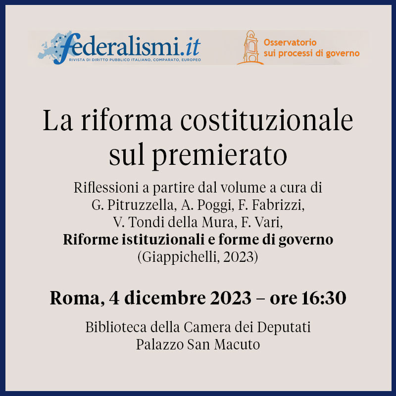 La riforma costituzionale sul premierato