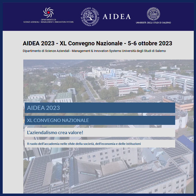 AIDEA 2023 - XL Convegno Nazionale