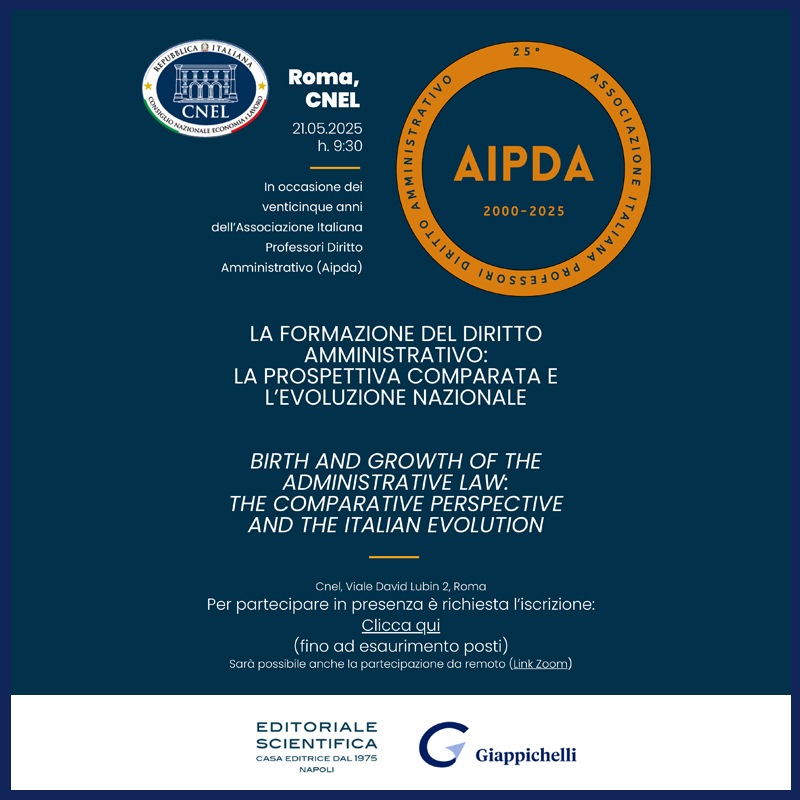 25° Anniversario AIPDA - Associazione Italiana Professori Diritto Amministrativo 