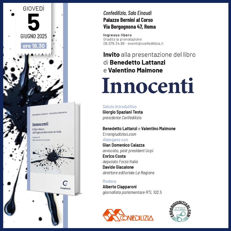 Presentazione del volume Innocenti di Benedetto Lattanzi, Valentino Maimone