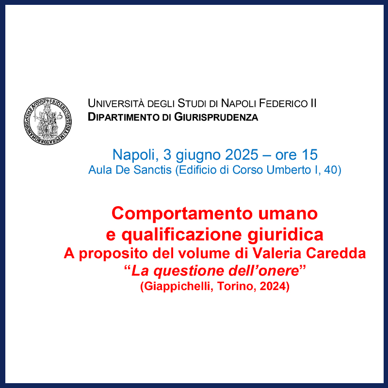Comportamento umano e qualificazione giuridica