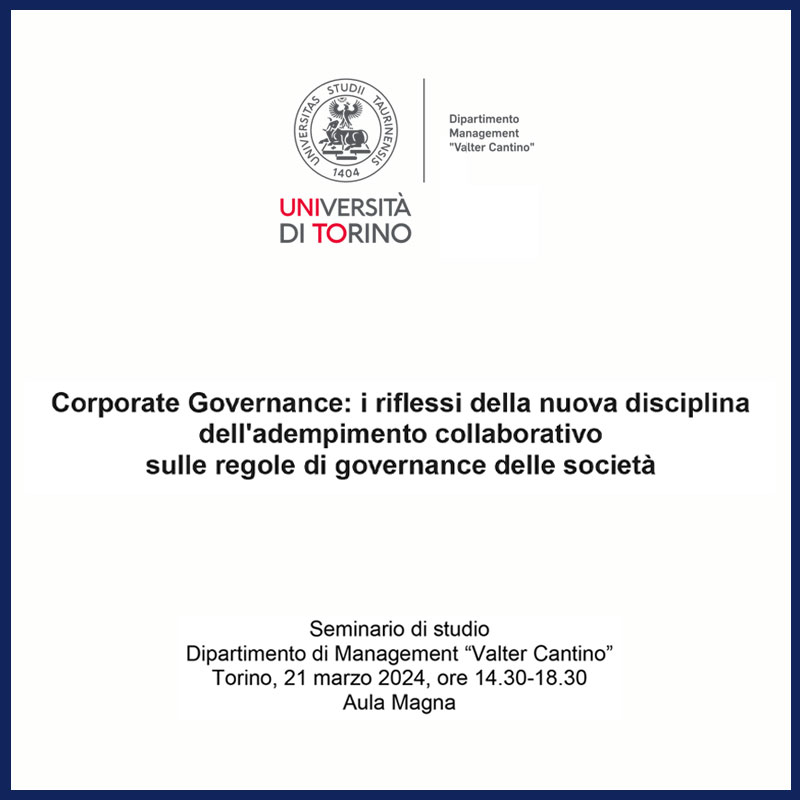 Corporate Governance: i riflessi della nuova disciplina dell'adempimento collaborativo sulle regole di governance delle società