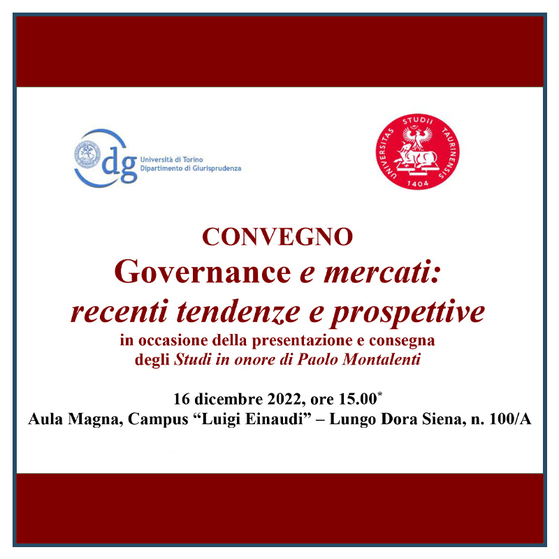 Governance e mercati: recenti tendenze e prospettive