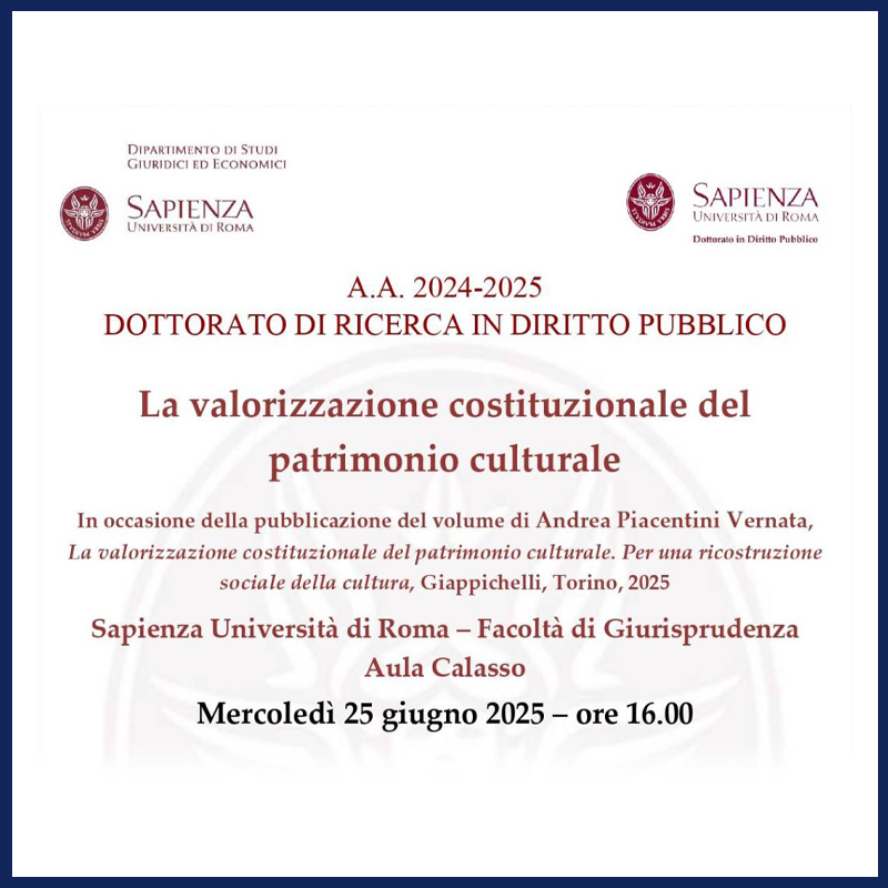La valorizzazione costituzionale del patrimonio culturale